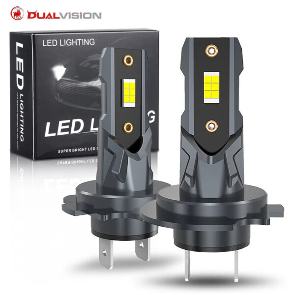 Dualvision H7 LED H18 Headlight Bulb Mini Wireless 30000LM 6000K CSP Car Headlamp Auto Diode Lamps H7 Turbo Led 12V Automobile