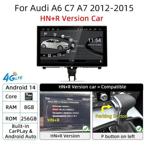 Android 14 Carplay Car Multimedia Player For Audi A6 C7 A7 2012~2018 Touch Screen 4G Music Stereo GPS Navi 8+256GB Auto Radio - Image 8