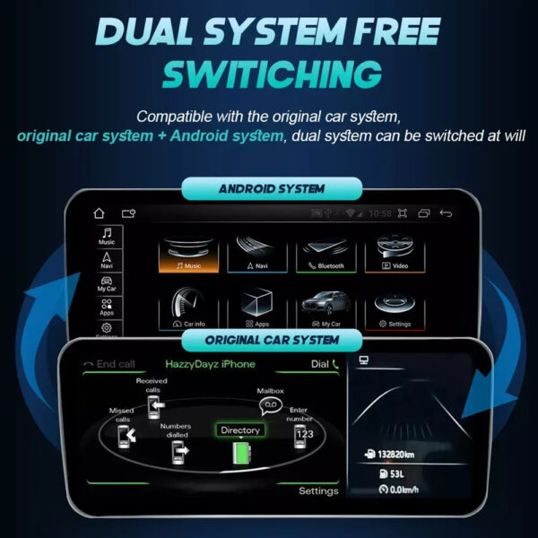 Nunoo Android 14 CarPlay Car Radio Player For Audi A4 A5 A6 Q7 MMI 2G Basic Red Screen GPS Navi Multimedia Stereo WiFi - Image 5