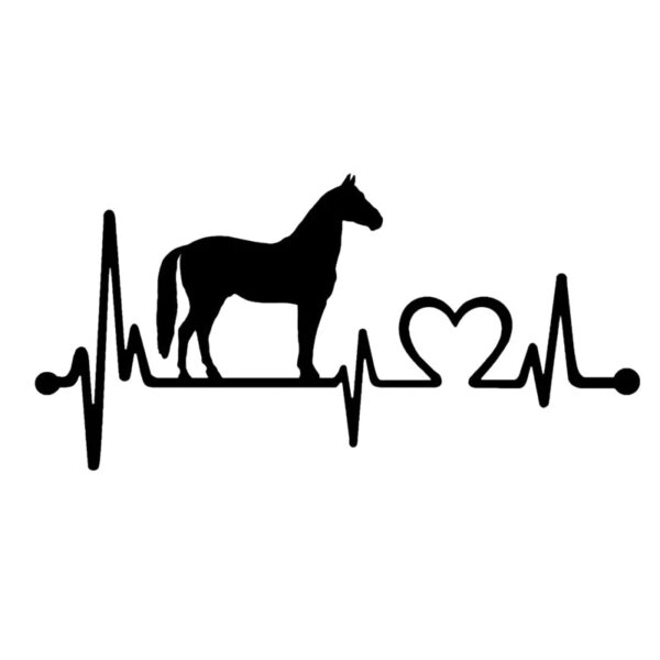 24x12cm Horse Heartbeat Lifeline Vinyl Decal Car Sticker Waterproof Auto Decors on Car Body Bumper Rear Window Laptop #S60371 - Image 8