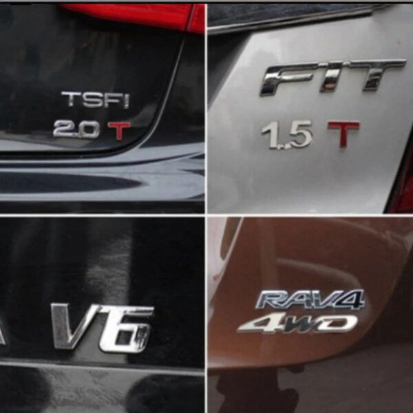 3D Metal Car Trunk Engine Displacement Scale Emblem Auto Stickers 1.3T 1.4T 1.5T 1.6T 1.8T 2.0T 2.2T 2.4T 2.5T 2.8T 3.0T - Image 4