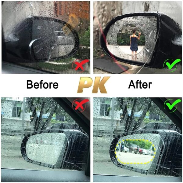 2 Pcs Car Sticker Rainproof Film for Car Rearview Mirror Car Rearview Mirror Rain Film Clear Waterproof Auto Sticker Accessories - Image 2