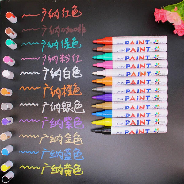 1pcs Universal Car accessories Paint marker auto Supplies for Toyota Yaris Hiace Prius V Hilux Land Tacoma Tercel Tiara Van - Image 2