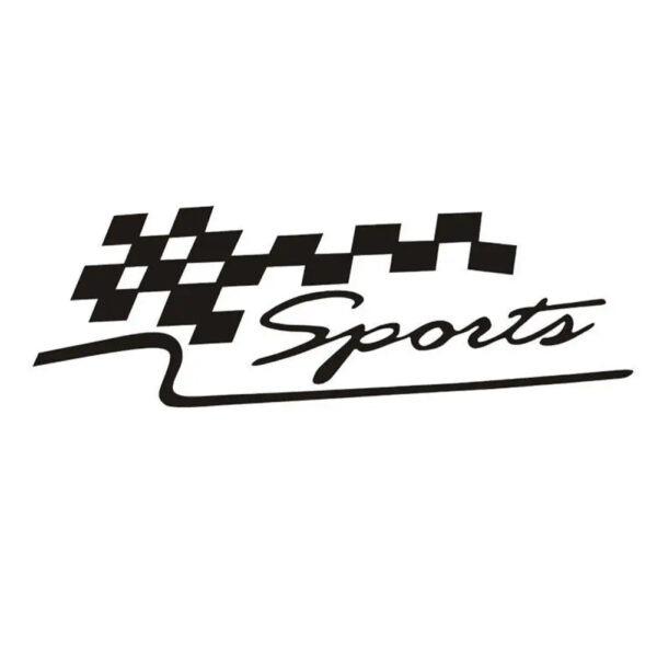 SPORT Letter Checkered Racing Flag Removable Car Sticker Auto Reflective Decal Vinyl Stickers Water-resistant Bumper Decals - Image 6
