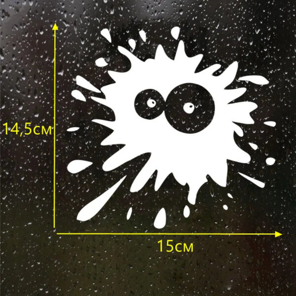 CS-499#14.5*15cm Blot funny car sticker and decal white/black vinyl auto car stickers on bumper rear window - Image 7
