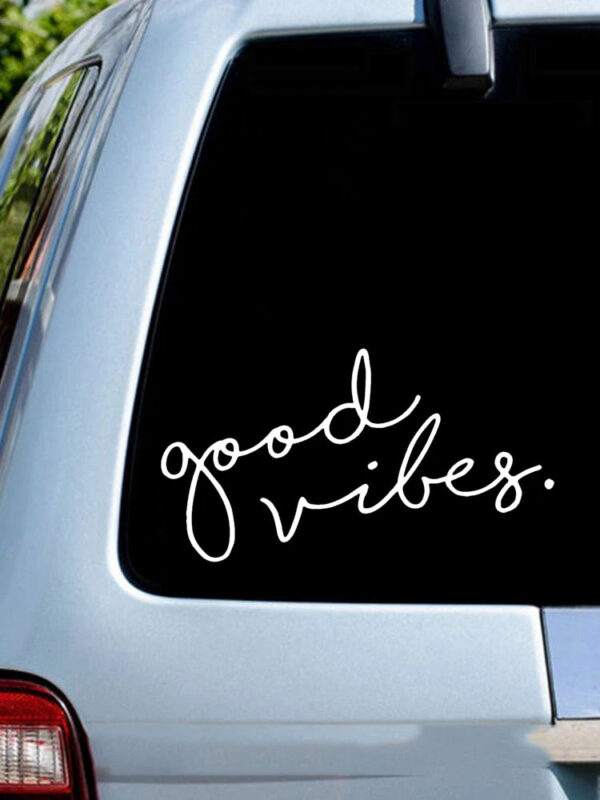 Good Vibes Die-Cut Vinyl Decal Car Sticker Waterproof Auto Decors on Car Body Bumper Rear Window Laptop Choose Size #S60195 - Image 2