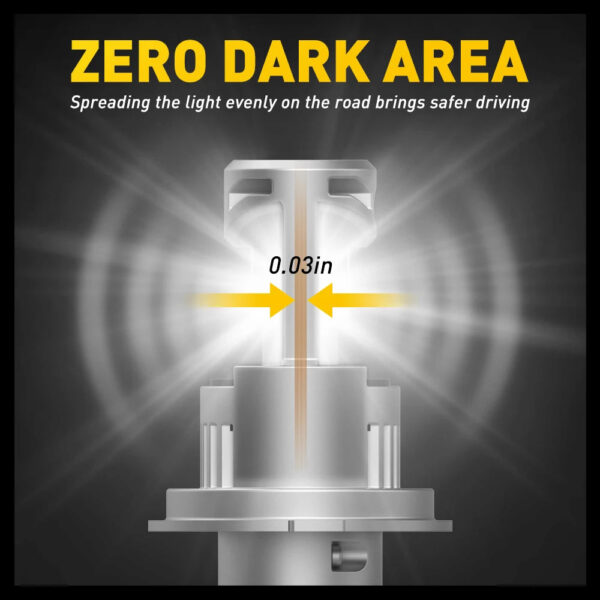 AUXITO 2Pcs 20000LM 100W Super Bright Canbus Auto Headlamp Turbo LED H4 9003 High Low Beam Headlight Bulb 12-CSP Chips No Error - Image 4