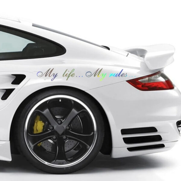 Creative Car Stickers and Decals 20*3cm 8.5*60cm My life...My rules... Auto Car Sticker - Image 6