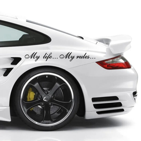 Creative Car Stickers and Decals 20*3cm 8.5*60cm My life...My rules... Auto Car Sticker - Image 7