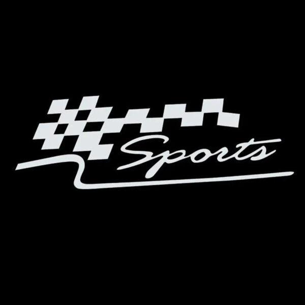 SPORT Letter Checkered Racing Flag Removable Car Sticker Auto Reflective Decal Vinyl Stickers Water-resistant Bumper Decals - Image 5