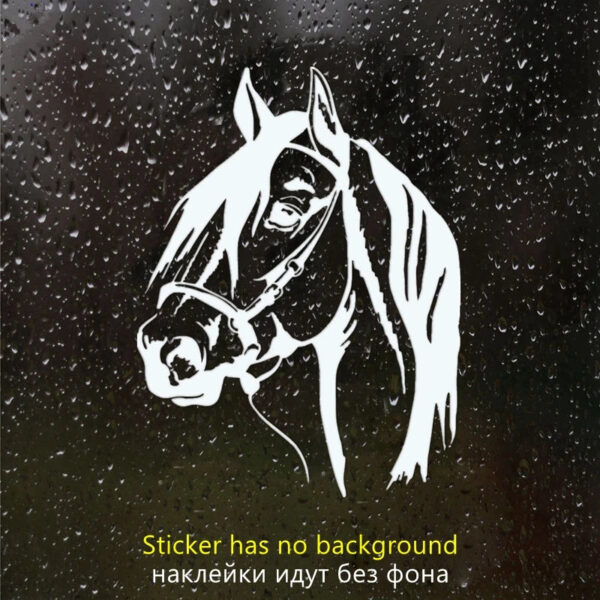 40677# Die-Cut Vinyl Decal Horse Head Car Sticker Waterproof Auto Decors on Bumper Rear Window - Image 8