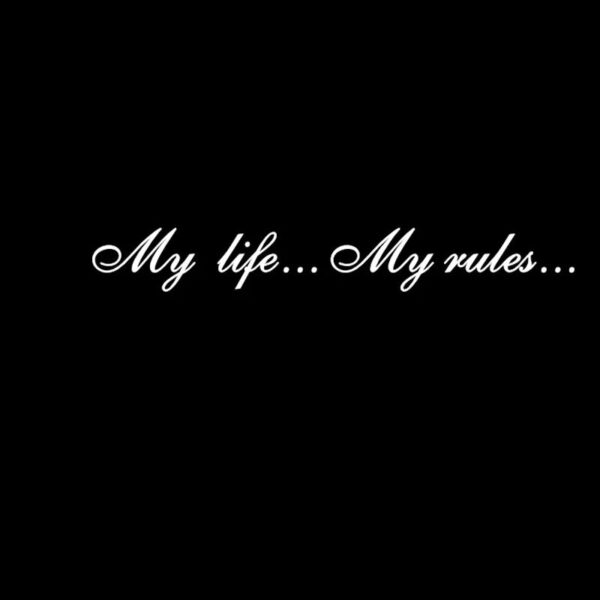 Creative Car Stickers and Decals 20*3cm 8.5*60cm My life...My rules... Auto Car Sticker - Image 4