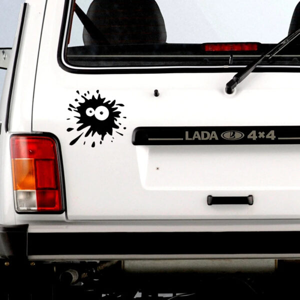 CS-499#14.5*15cm Blot funny car sticker and decal white/black vinyl auto car stickers on bumper rear window - Image 4
