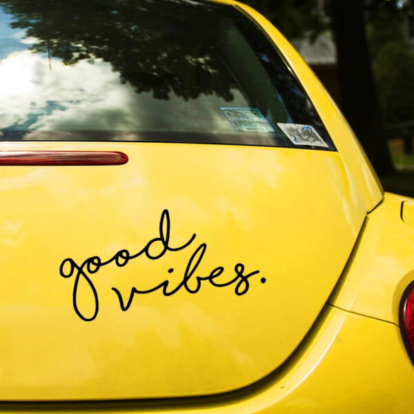 Good Vibes Die-Cut Vinyl Decal Car Sticker Waterproof Auto Decors on Car Body Bumper Rear Window Laptop Choose Size #S60195 - Image 4