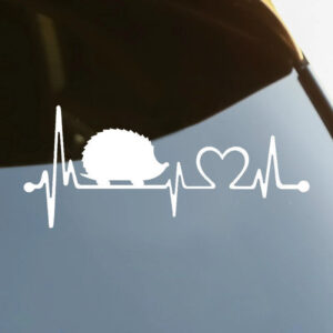 Hedgehog Heartbeat Lifeline Die-Cut Vinyl Decal Car Sticker Waterproof Auto Decors on Car Body Bumper Rear Window Laptop #S60182