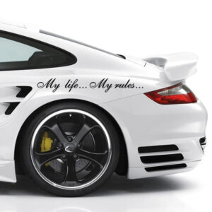 Creative Car Stickers and Decals 20*3cm 8.5*60cm My life...My rules... Auto Car Sticker