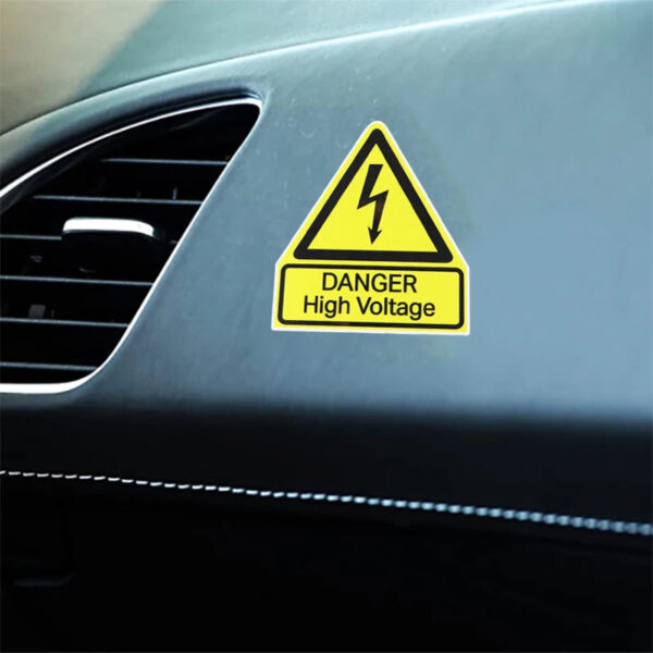 11.7x13.4cm Car Sticker This Is A Danger HIGH Voltage PVC Water Proof Decal Auto Parts 1 Pcs - Image 4
