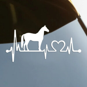 24x12cm Horse Heartbeat Lifeline Vinyl Decal Car Sticker Waterproof Auto Decors on Car Body Bumper Rear Window Laptop #S60371