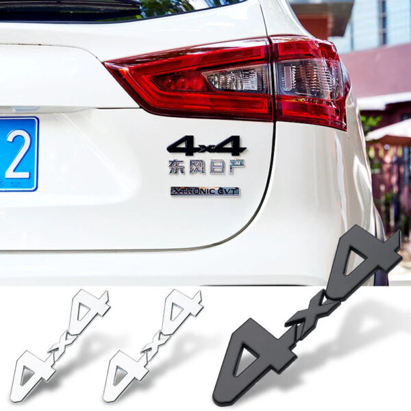 1x Fashion Sport Emblem Badge Car Trunk Fender Sticker Auto Car Racing Decal Decor Silver Black Accessories - Image 4