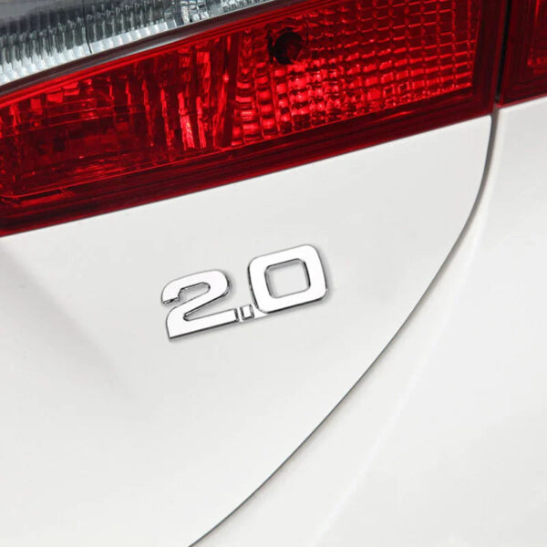 Creative 2.0 Emblem Badge 3D Car Sticker for Renault Toyota Bmw Ford Focus 2 Vw Mazda Car Styling Decor Sticker Exterior Parts - Image 2