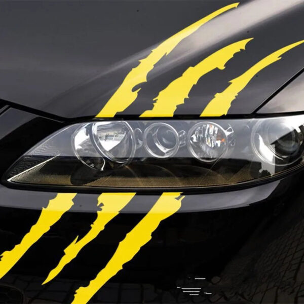 1/2pcs Auto Car Sticker Reflective Monster Claw Scratch Stripe Marks Headlight Decal Car Stickers 40cmX11cm Car Accessories - Image 3