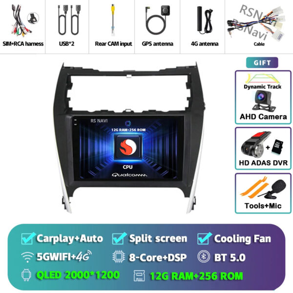 Android 14 Carplay Auto Car Radio For Toyota Camry 7 XV 50 55 2012 - 2017 Navigation GPS Multimedia Player video Stereo WIFI+4G - Image 21