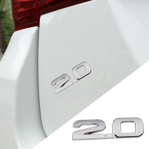 Creative 2.0 Emblem Badge 3D Car Sticker for Renault Toyota Bmw Ford Focus 2 Vw Mazda Car Styling Decor Sticker Exterior Parts - Image 6