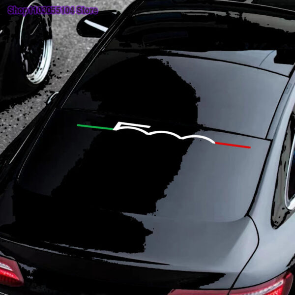 1PC Car Windscreen Window Sticker Vinyl Decal For Fiat 500 Abarth Auto Accessories - Image 4