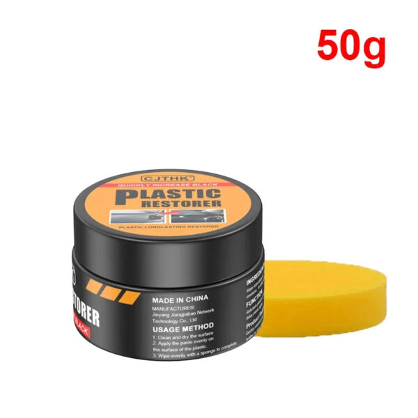 Car Plastic Restorer Crystal Clear Auto Interior Leather & Panel Renewal Wax Coating Agent Back To Black Gloss Car Wax Polish - Image 7