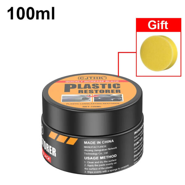 Car Plastic Restorer Crystal Clear Auto Interior Leather & Panel Renewal Wax Coating Agent Back To Black Gloss Car Wax Polish - Image 8