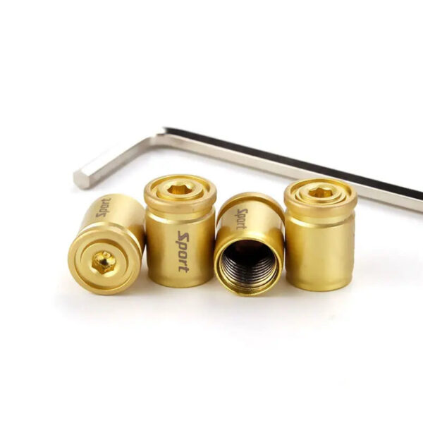 4x Titanium Anti-theft Car Tire Valve Cap Aluminum Sport Exterior Auto Air Caps - Image 8