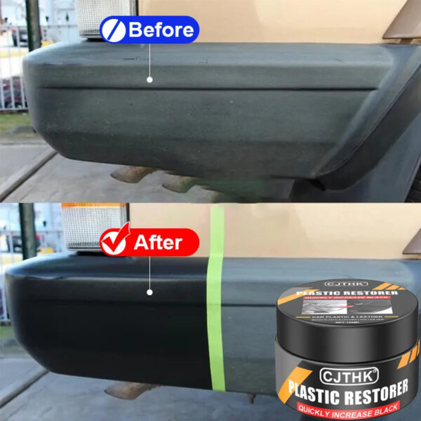 Car Plastic Restorer Crystal Clear Auto Interior Leather & Panel Renewal Wax Coating Agent Back To Black Gloss Car Wax Polish - Image 5