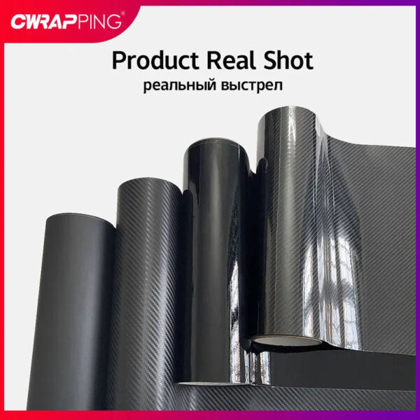 Car Glossy Black Vinyl Car Wrap Sheet Sticker DIY Paste Strip Rolls Auto Anti Scratch Protector Tape Waterproof Film Accessories - Image 2