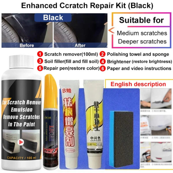 Car Scratch Remover Paint Care Tools Auto Swirl Remover Scratches Repair Polishing Auto Body Grinding Compound Anti Scratch Wax - Image 17