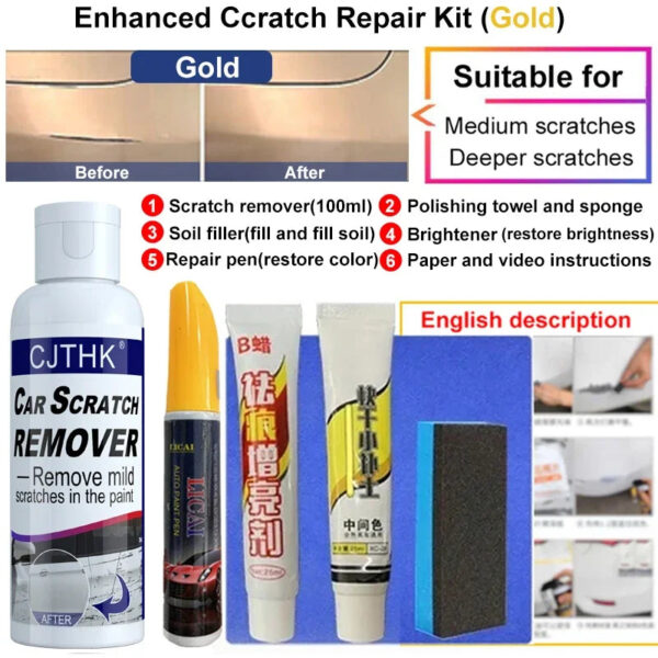 Car Scratch Remover Paint Care Tools Auto Swirl Remover Scratches Repair Polishing Auto Body Grinding Compound Anti Scratch Wax - Image 14