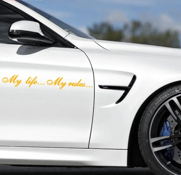 My life...My rules... Car Stickers and Decals Auto Motorcycle Bumper sticker For KIA 60cm - Image 12