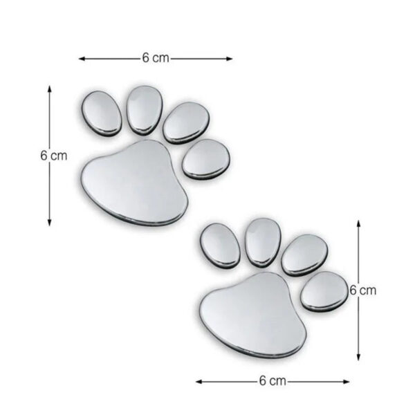 2PCS Car Sticker Paw 3D Animal Dog Cat Footprint Decal Car PVC Sticker Cool Design Car Decal Auto Accessories - Image 4
