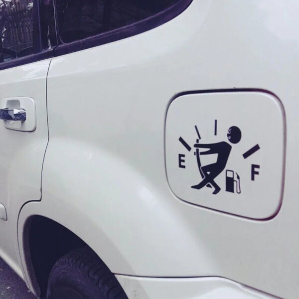 1 Pcs Funny Car Sticker Pull Fuel Tank Pointer To Full Car Vinyl Reflective Sticker Decal Car Auto Exterior Decor Accessories - Image 3