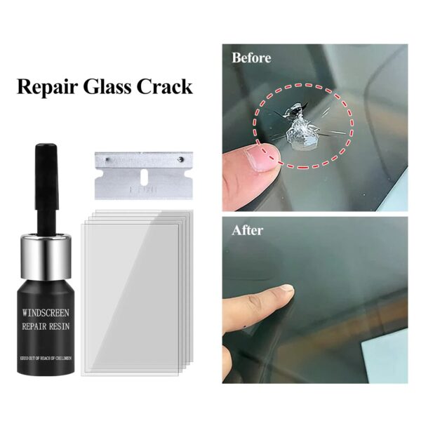 Car window crack repair kit, scratch removal, car, truck, motorcycles, broken repair, windshield, crack recovery kit - Image 3