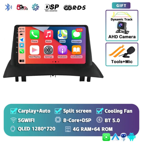 Android 14 For Renault Megane 2 2002-2009 2K QLED Android Car Radio Multimedia Video Player GPS Stereo CarPlay 4G Navigationv BT - Image 21