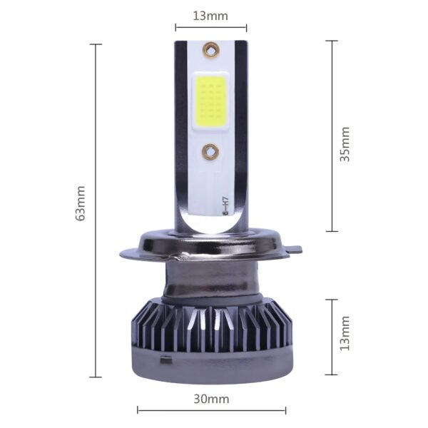 2Pcs H7 Car Headlight Bulbs LED 12000LM 80W Mini H1 H4 H8 H9 H11 Headlamps Kit 9005 HB3 9006 HB4 Auto Fog Lamps 6000K 12V Light - Image 6