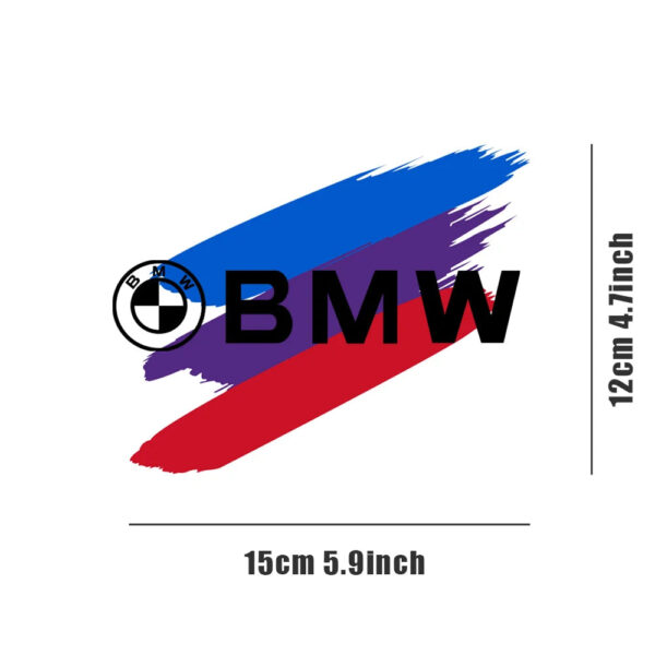 1pc PVC Tri-Color Car Emblem Windown Door Auto Body Sticker For BMW M Performance E46 E90 E60 F30 E39 F10 E87 E82 Car Accessorie - Image 2