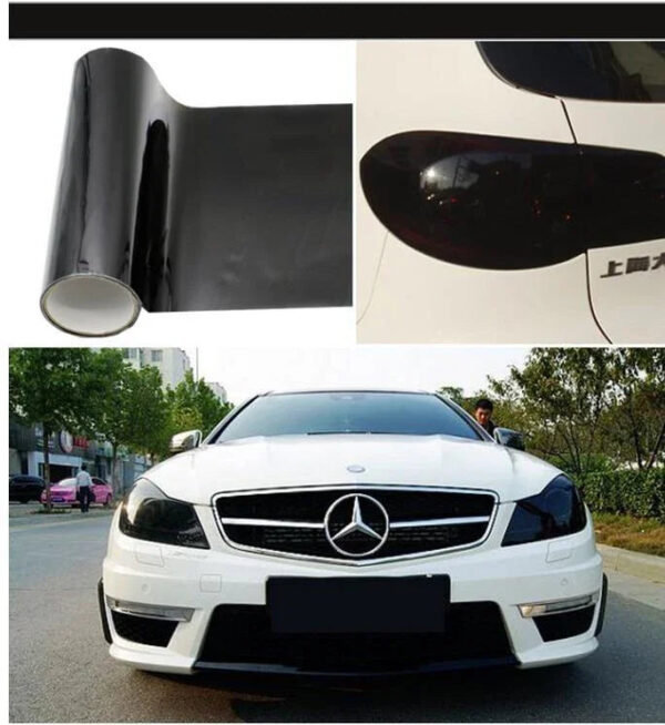 Gloss Transparent Light Black Smoke PVC Film Tint 30 X60cm Auto Car Light Headlight Taillight Tint Vinyl Film Sticker Wrap Cover - Image 14