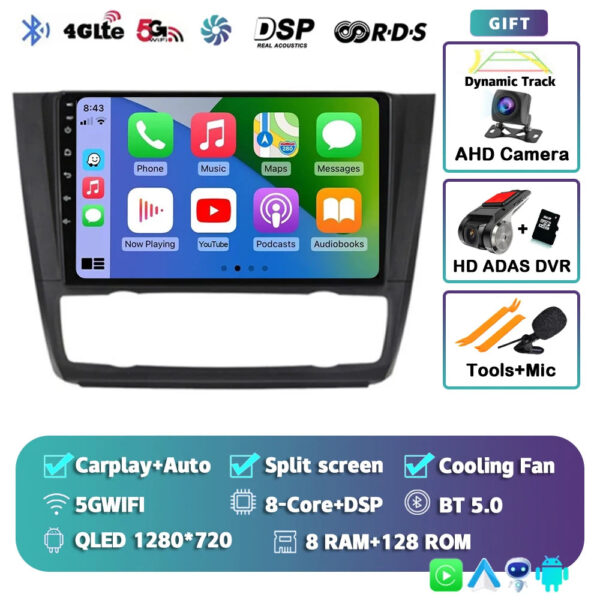Android 14 For BMW 1-Series E88 E82 E81 E87 2004 - 2011 2K QLED Android Car Radio Multimedia Video Player GPS stereo CarPlay 4G - Image 14