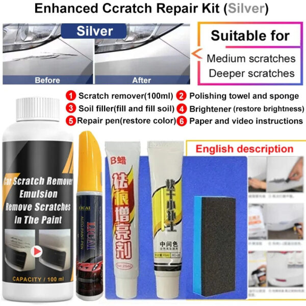 Car Scratch Remover Paint Care Tools Auto Swirl Remover Scratches Repair Polishing Auto Body Grinding Compound Anti Scratch Wax - Image 7