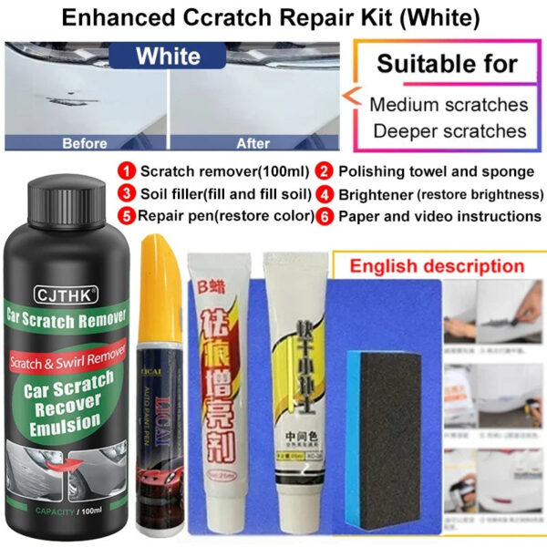Car Scratch Remover Paint Care Tools Auto Swirl Remover Scratches Repair Polishing Auto Body Grinding Compound Anti Scratch Wax - Image 9