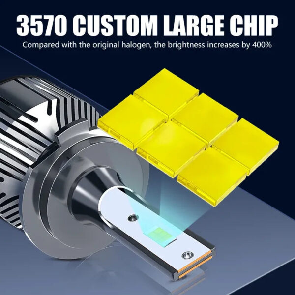 Carshark H7 LED Bulbs Headlight 55W 40000LM CSP H1 H4 H11 H8 H9 Auto Lamps Turbo Ice 9005 HB3 9006 HB4 9012 Hir2 Car Fog Lights - Image 2