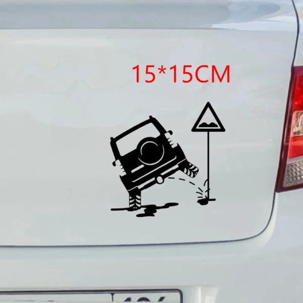 Tri Mishki Hzx132 15*15cm Vinyl Cut Funny Car Sticker for Jeep is Peeing Auto Car Stickers on SUV Off Road Waterproof Reflective - Image 7