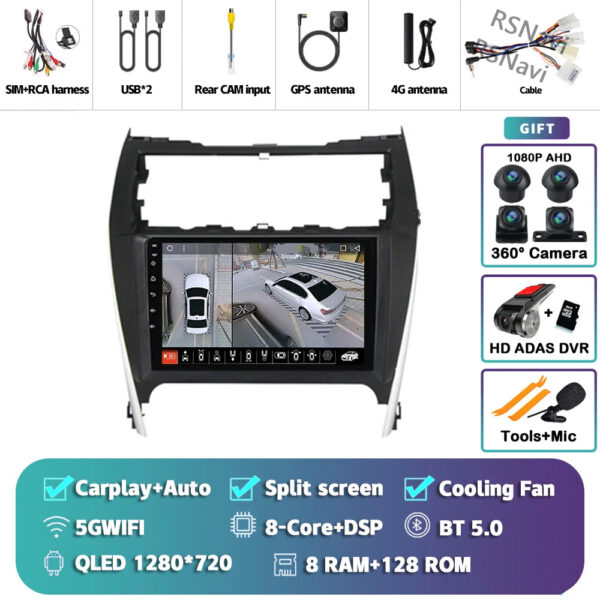 Android 14 Carplay Auto Car Radio For Toyota Camry 7 XV 50 55 2012 - 2017 Navigation GPS Multimedia Player video Stereo WIFI+4G - Image 19