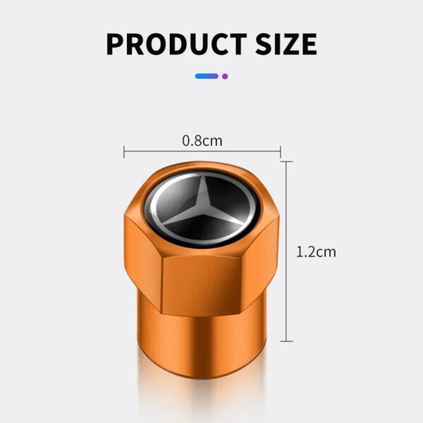 4pcs Car Wheel Tire Valve Caps Stem Case With Logo Auto Styling for Mercedes Benz W211 W204 W210 W203 CLA GLA Auto Accessories - Image 5
